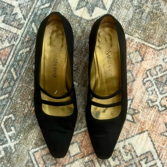 YSL authentic Vintage black suede slip on shoes - Picture 1 of 11